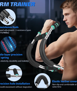 Twister Arm Trainer – Draagbare Power Twister Bar met Veerweerstand voor Borst- en Krachttraining