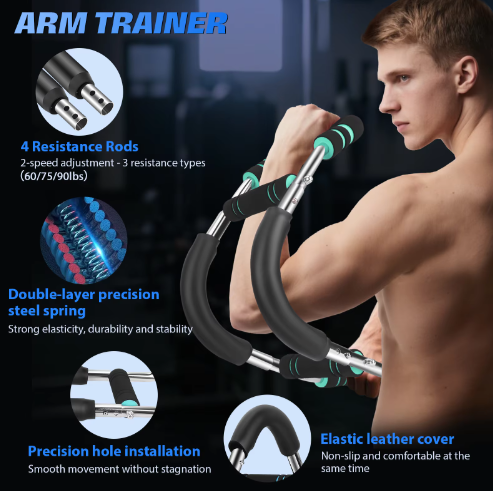 Twister Arm Trainer – Draagbare Power Twister Bar met Veerweerstand voor Borst- en Krachttraining