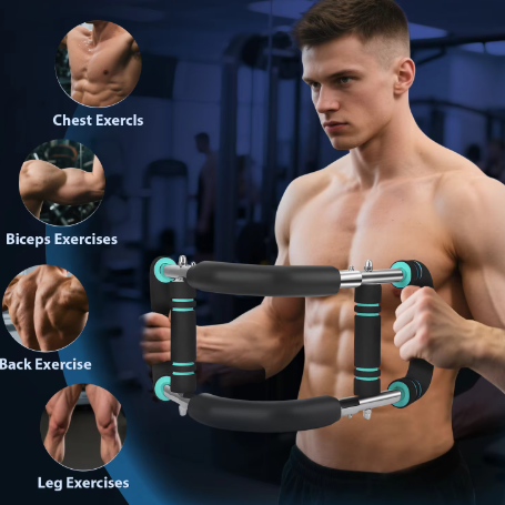 Twister Arm Trainer – Draagbare Power Twister Bar met Veerweerstand voor Borst- en Krachttraining