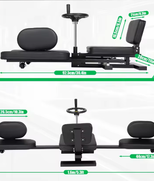 Beenspreider Stretchmachine – 3-Staaf Beenstretcher met Verstelbare Hoek tot 180° voor Flexibiliteitstraining