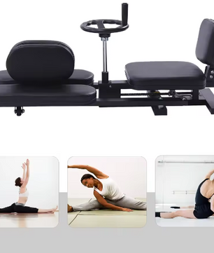 Beenspreider Stretchmachine – 3-Staaf Beenstretcher met Verstelbare Hoek tot 180° voor Flexibiliteitstraining
