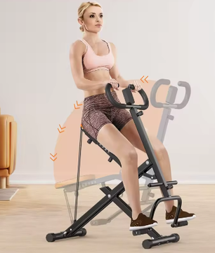 Squat Machine met Weerstandsbanden en LCD Monitor – Opvouwbare Fitness Trainer voor Thuisgebruik
