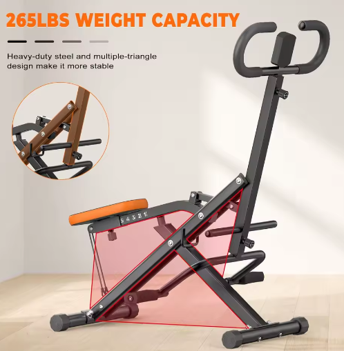 Squat Machine met Weerstandsbanden en LCD Monitor – Opvouwbare Fitness Trainer voor Thuisgebruik