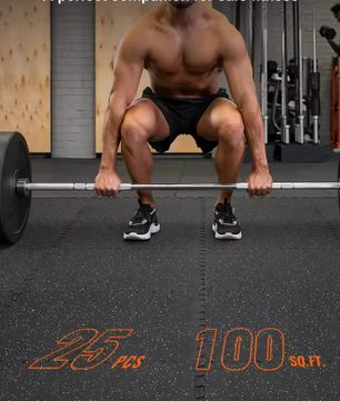 25-Delige Gym Vloermatten Set – EVA Foam en Rubber Interlocking Matten voor Fitness en Bescherming