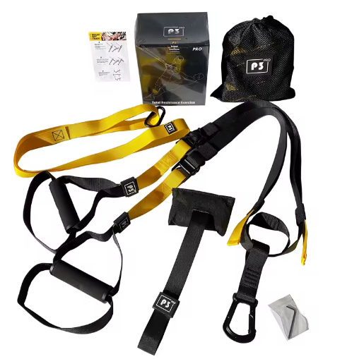 Suspension Trainer met Verstelbare Band – Full Body Fitness Trainingssysteem voor Thuis en Wandmontage