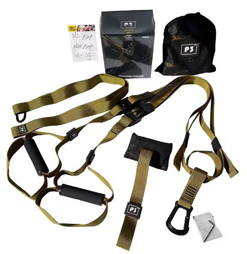 Suspension Trainer met Verstelbare Band – Full Body Fitness Trainingssysteem voor Thuis en Wandmontage