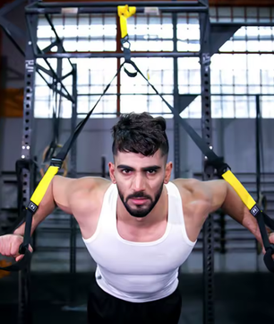 Suspension Trainer met Verstelbare Band – Full Body Fitness Trainingssysteem voor Thuis en Wandmontage