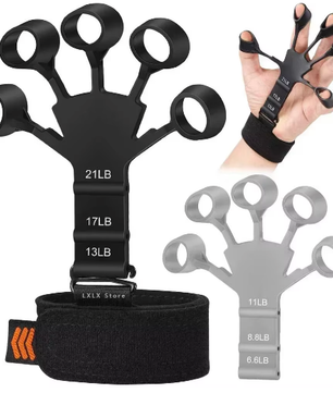 Handgreepversterker Vingertrainer – Grip Trainer met 6 Weerstandsniveaus voor Kracht en Revalidatie