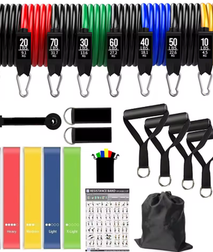 Workout Bar met Weerstandsbanden Set – Multifunctionele Fitness Bar voor Krachttraining en Thuisworkouts