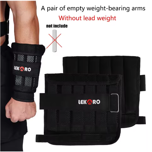 Verstelbaar Gewichtsvest Set – Lege Trainingsvest met Arm- en Enkelgewichten voor Fitness en Hardlopen