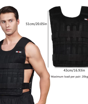 Verstelbaar Gewichtsvest Set – Lege Trainingsvest met Arm- en Enkelgewichten voor Fitness en Hardlopen