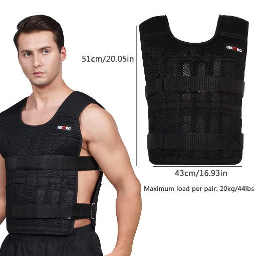 Verstelbaar Gewichtsvest Set – Lege Trainingsvest met Arm- en Enkelgewichten voor Fitness en Hardlopen