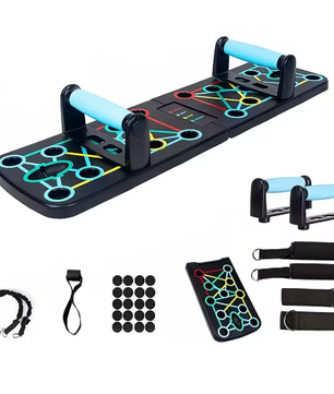 Draagbare Multifunctionele Push-Up Board Set met Handgrepen – Opvouwbare Fitnessapparatuur voor Thuistraining