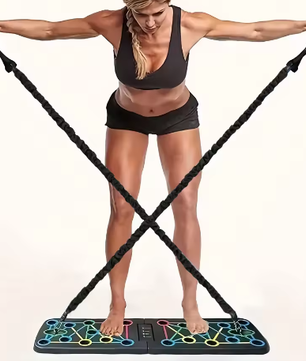 Draagbare Multifunctionele Push-Up Board Set met Handgrepen – Opvouwbare Fitnessapparatuur voor Thuistraining