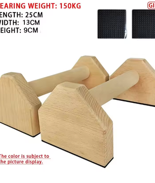 Houten Push-Up Bars Set – Antislip Parallettes voor Calisthenics en Krachttraining Thuis