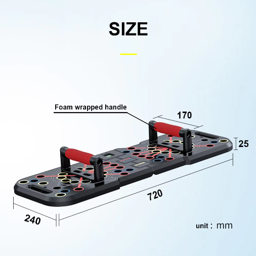 Elektronisch Push-up Board met Teller – Multifunctionele Fitnessplaat voor Borst-, Arm- en Core Training