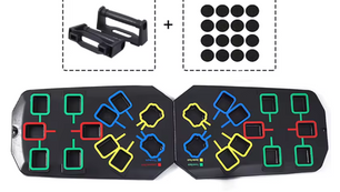 Opvouwbaar Push-up Board Set – Multifunctionele Fitnessplaat met Handgrepen voor Full Body Training