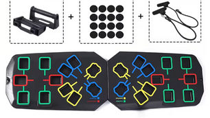 Opvouwbaar Push-up Board Set – Multifunctionele Fitnessplaat met Handgrepen voor Full Body Training