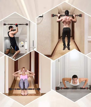 Verstelbare Pull-up Stang Zonder Boren – Deurframe Fitnessstang voor Thuisgebruik