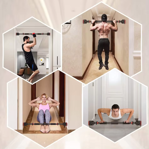 Verstelbare Pull-up Stang Zonder Boren – Deurframe Fitnessstang voor Thuisgebruik