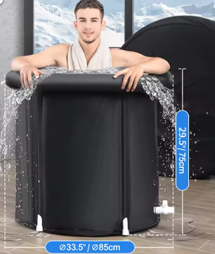 Opblaasbaar IJsbad Plunge Tub – Draagbaar Koudwaterbad voor Herstel en Koudetherapie Outdoor