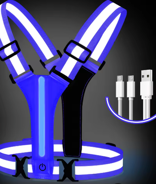 LED Reflecterend Veiligheidsvest – USB Oplaadbaar Lichtvest voor Hardlopen, Fietsen en Wandelen