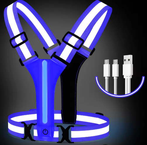 LED Reflecterend Veiligheidsvest – USB Oplaadbaar Lichtvest voor Hardlopen, Fietsen en Wandelen
