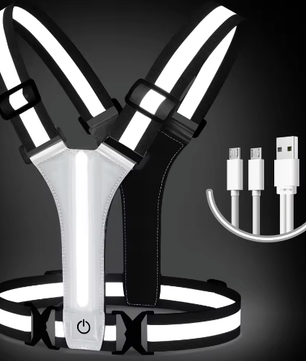 LED Reflecterend Veiligheidsvest – USB Oplaadbaar Lichtvest voor Hardlopen, Fietsen en Wandelen