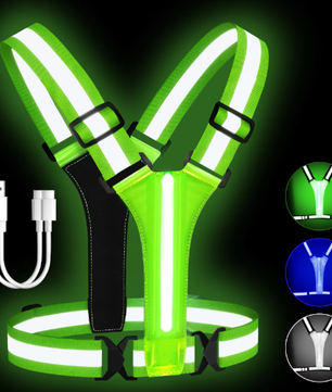 LED Reflecterend Veiligheidsvest – USB Oplaadbaar Lichtvest voor Hardlopen, Fietsen en Wandelen