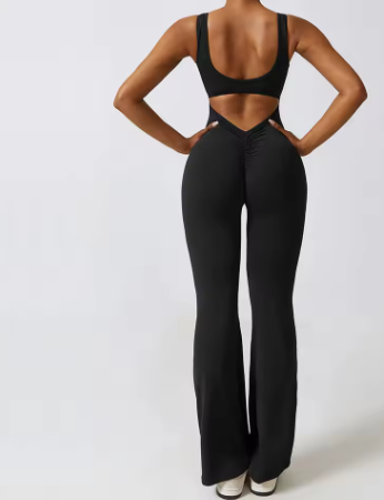 Dames Sport Jumpsuit Push Up – Stretch Fitness Romper voor Yoga en Training