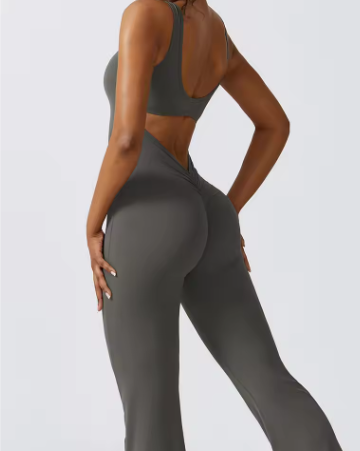Dames Sport Jumpsuit Push Up – Stretch Fitness Romper voor Yoga en Training