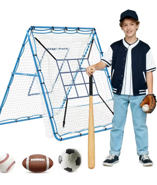 Multi-Sport Rebounder Net – Verstelbaar Trainingsnet voor Volleybal, Honkbal en Voetbal, Stevig en Opvouwbaar