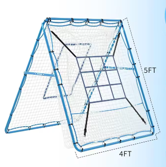 Multi-Sport Rebounder Net – Verstelbaar Trainingsnet voor Volleybal, Honkbal en Voetbal, Stevig en Opvouwbaar