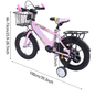 14 Inch Kinderfiets – Met Zijwieltjes, Mand en Verstelbaar Zadel, Ideaal voor Kinderen van 3-7 Jaar