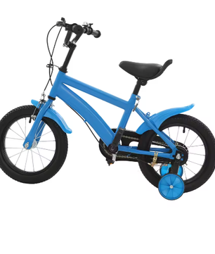 14 Inch Kinderfiets – Verstelbaar Zadel en Stuur met Zijwielen en Dubbele Remmen voor Beginners
