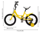 16 Inch Kinderfiets – Met Zijwielen, Verstelbaar Zadel en Stuur, Dubbele Remmen voor Kinderen van 5-8 Jaar