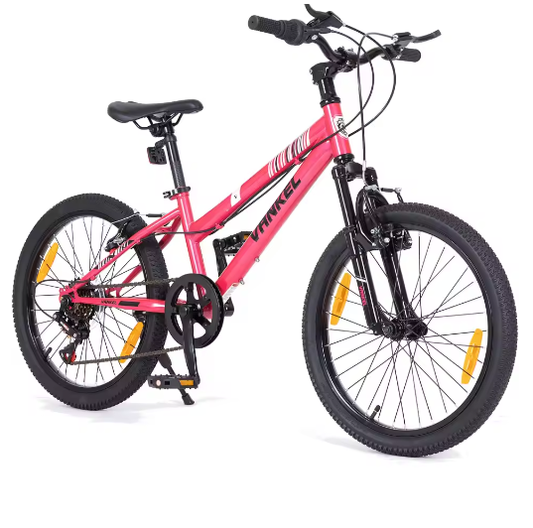 20 Inch Kinder Mountainbike – Met 6 Versnellingen, Achtervering en V-Brakes, Lichtgewicht en Sportief
