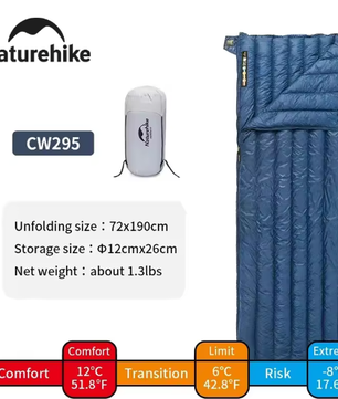 Ultralichte Dons Slaapzak voor Camping – Compacte Mummie Slaapzak voor Backpacken en Reizen