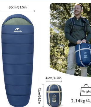 Mummie Winterslaapzak voor Volwassenen – Ultra Warm Katoen, Lichtgewicht Camping Slaapzak