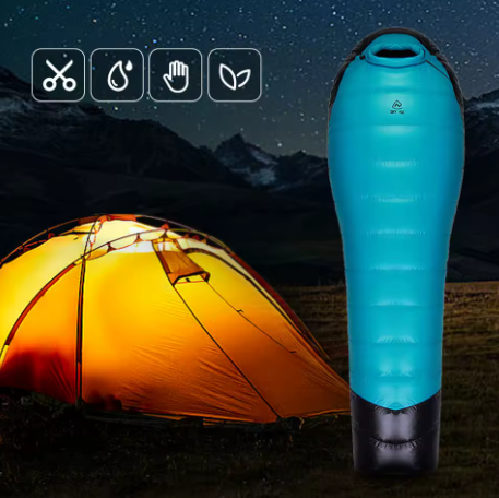 Ultralichte Ganzendons Slaapzak – Waterdichte Mummie Slaapzak voor Camping en Backpacken