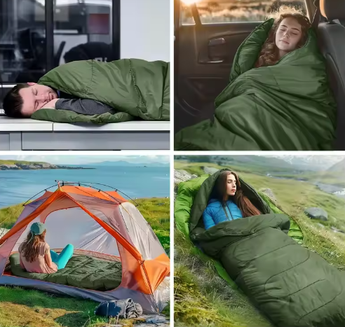 Ultralichte 4-Seizoenen Slaapzak – Waterdichte Envelop Slaapzak voor Camping en Backpacken