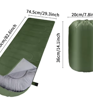 Ultralichte 4-Seizoenen Slaapzak – Waterdichte Envelop Slaapzak voor Camping en Backpacken