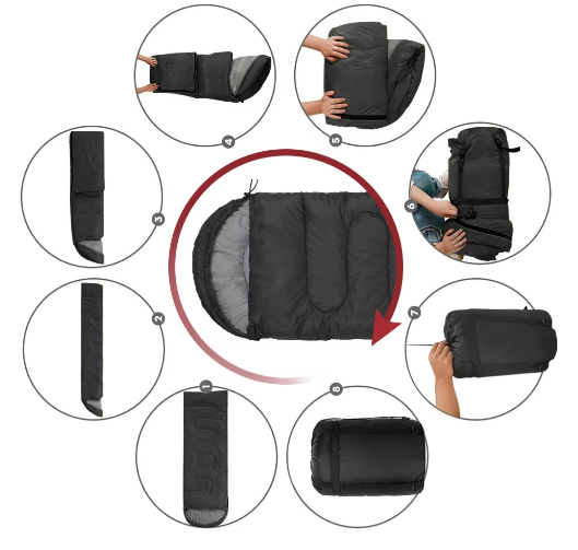 4-Seizoenen Campingslaapzak – Lichtgewicht Katoenen Envelop Slaapzak voor Outdoor en Backpacken