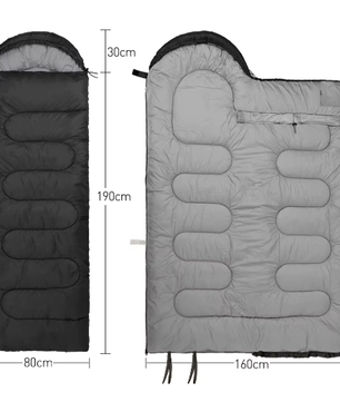 4-Seizoenen Campingslaapzak – Lichtgewicht Katoenen Envelop Slaapzak voor Outdoor en Backpacken