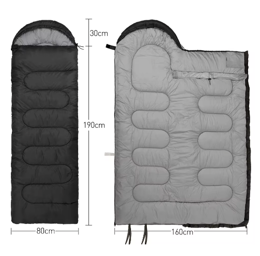 4-Seizoenen Campingslaapzak – Lichtgewicht Katoenen Envelop Slaapzak voor Outdoor en Backpacken