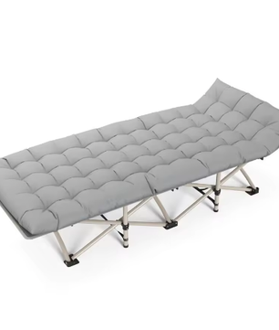 Opklapbaar Campingbed met Matras – Lichtgewicht Logeerbed voor Reizen en Outdoor Gebruik