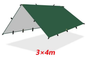Waterdicht Camping Tarp met 19 Ophangpunten – Multifunctionele Outdoor Luifel voor Zon, Regen en Backpacken 3x3m / 3x4m / 4x4m