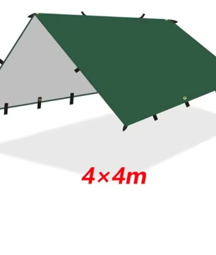 Waterdicht Camping Tarp met 19 Ophangpunten – Multifunctionele Outdoor Luifel voor Zon, Regen en Backpacken 3x3m / 3x4m / 4x4m