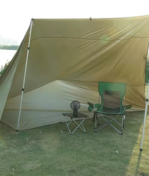 Waterdicht Camping Tarp met 19 Ophangpunten – Multifunctionele Outdoor Luifel voor Zon, Regen en Backpacken 3x3m / 3x4m / 4x4m