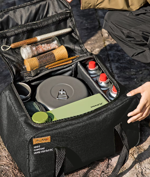 Opvouwbare Camping Opbergtas 26L – Multifunctionele Outdoor Organizer voor Kookgerei en Uitrusting